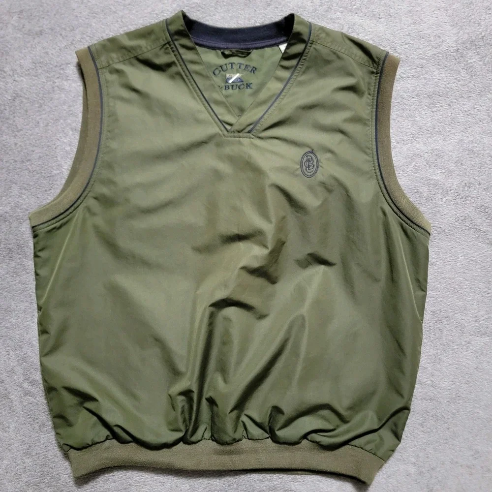 Vintage Cutter & Buck Pullover Windbreaker Vest Men's XL Plum Brook Country Club